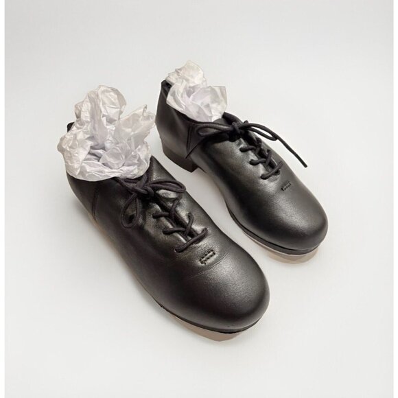 Capezio Womens Cadence Tap Shoe Black Size 4.5 M CG19 Genuine Leather BRAND NEW - Picture 3 of 13